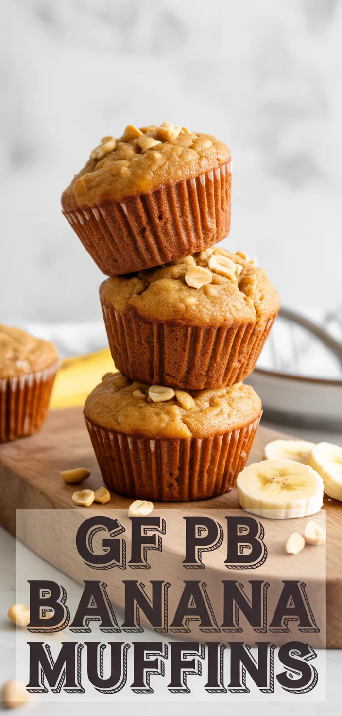 A photo of Gluten Free Peanut Butter Banana Muffins Recipe