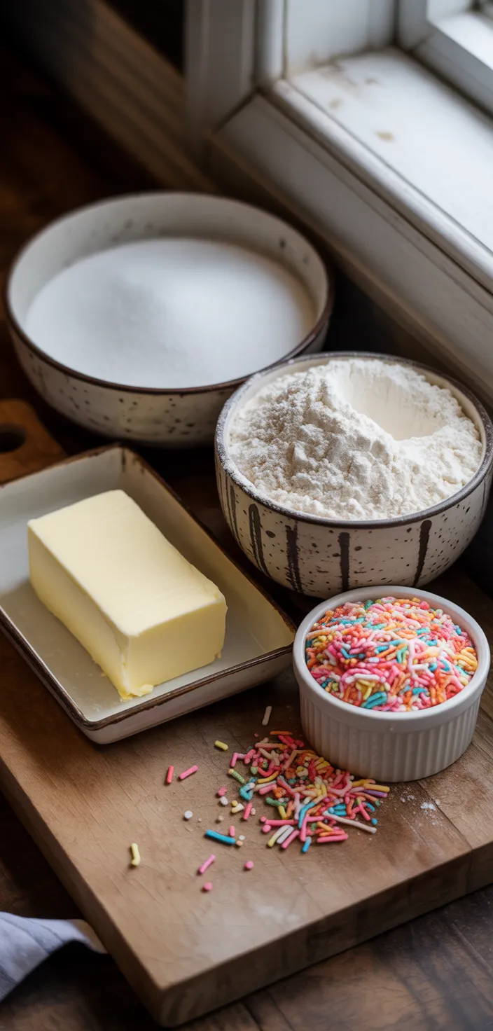 Ingredients photo for Funfetti Cheesecake Cake Recipe
