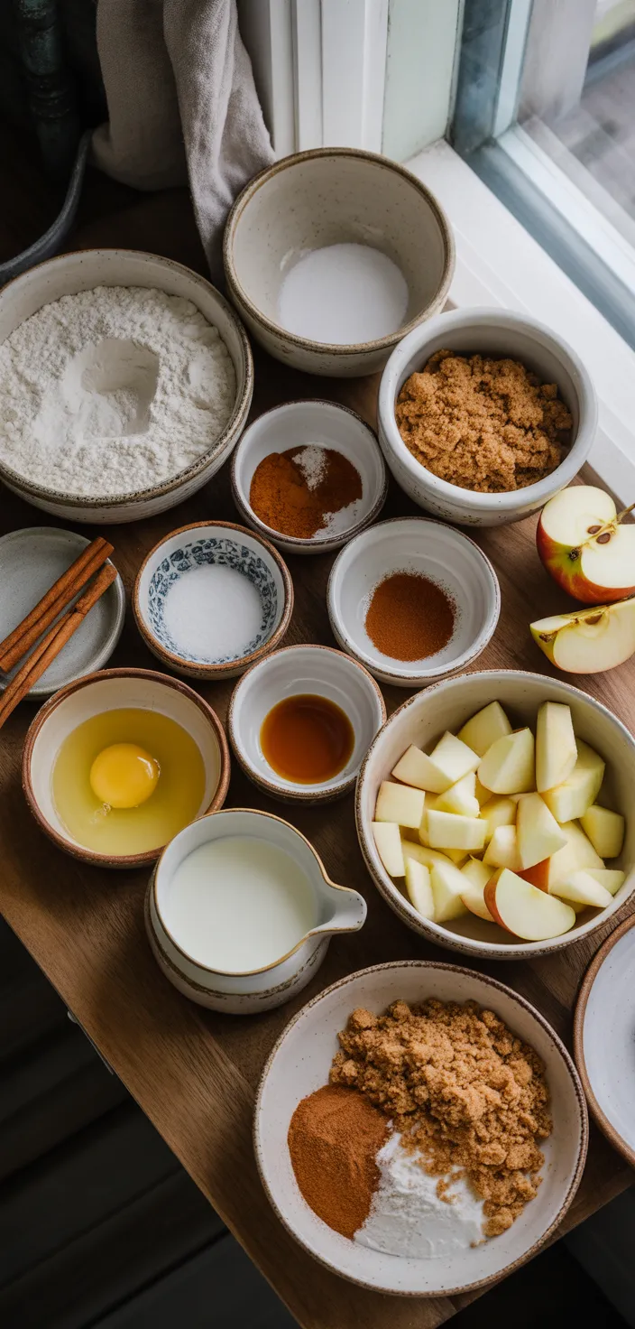 Ingredients photo for Apple Cinnamon Crumb Muffins Recipe
